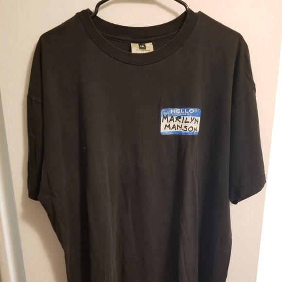 Official Marilyn Manson "Hello My Name Is" Tshirt - Picture 1 of 4
